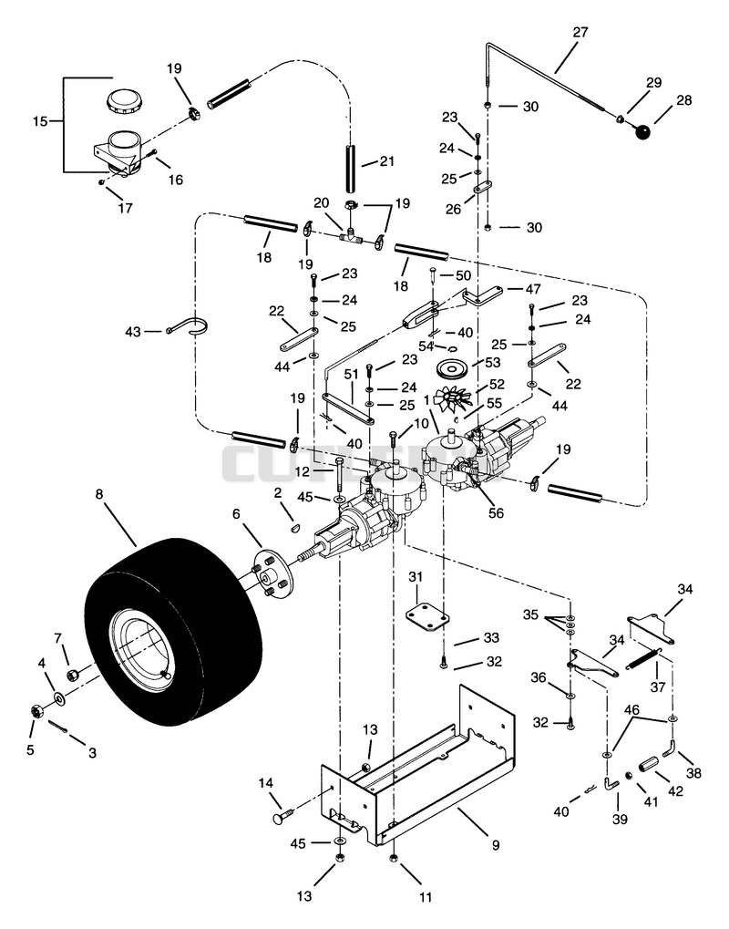 TRANSMISSION AND WHEELS