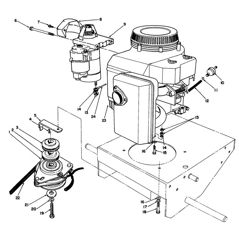 Engine and Clutch Assembly