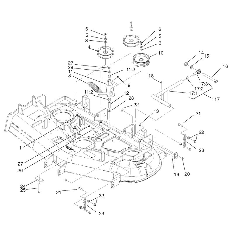 Idler PulleyLift Strut Chain Assembly