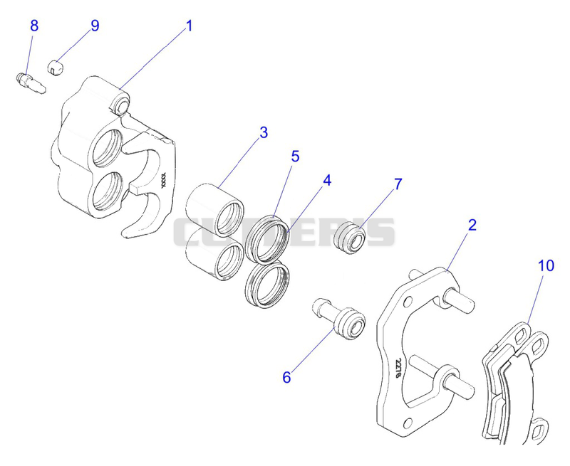 Brakes, Caliper, Rear