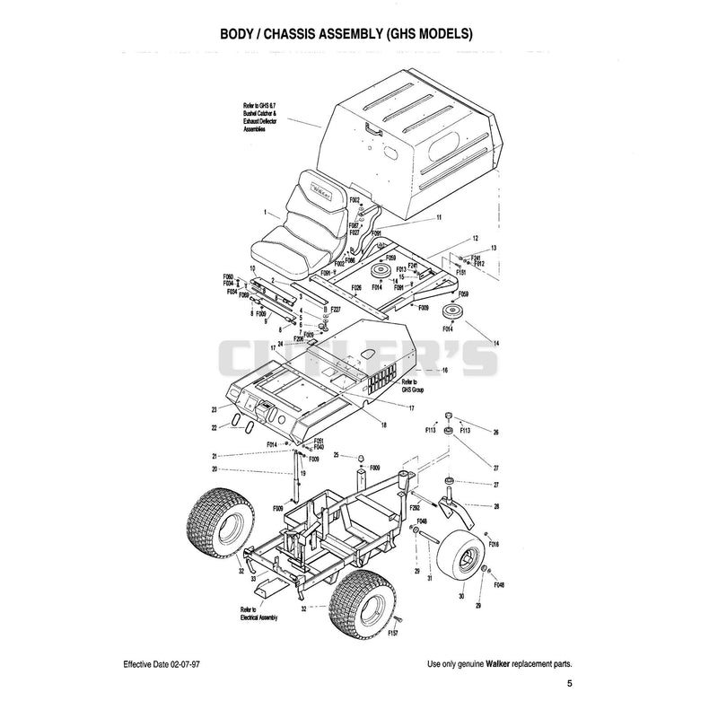 Body Chassis Assembly GHS Models