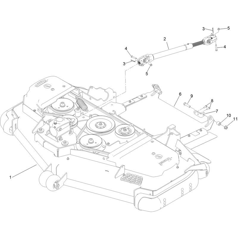 Deck Driveshaft and Tunnel Assembly