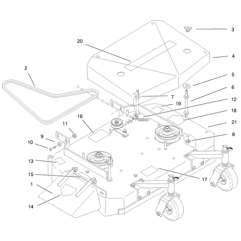 Deck Cover and Deck Drive Belts