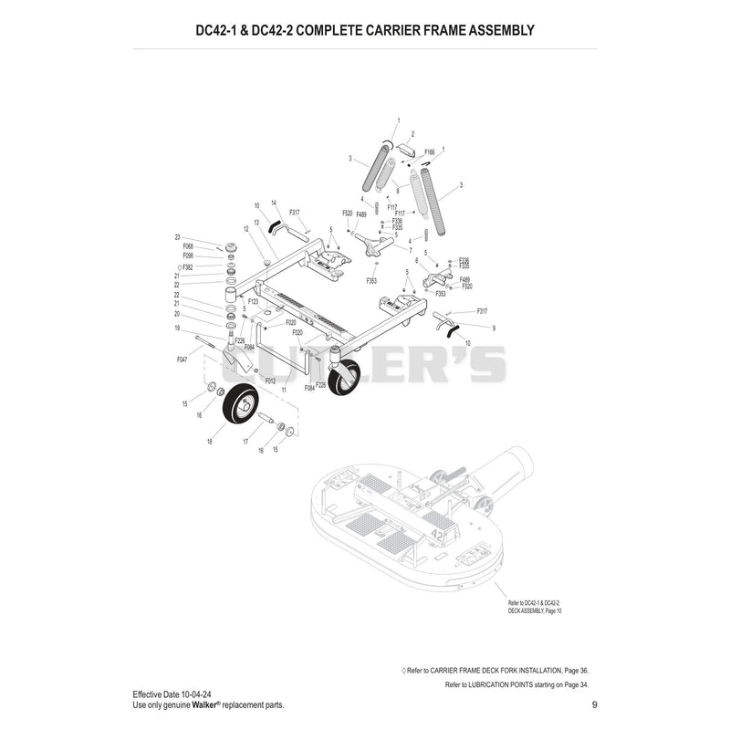 DC42-1-DC42-2 Complete Carrier Frame Assembly