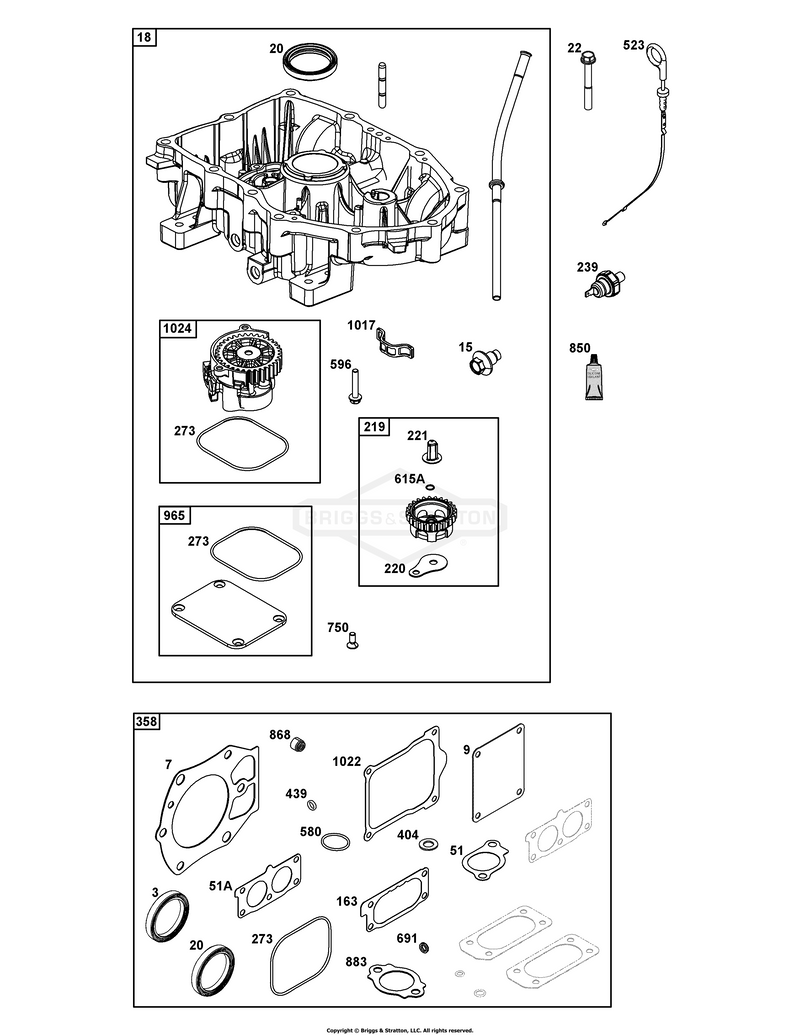 Crankcase Cover/Sump and Lubrication Group