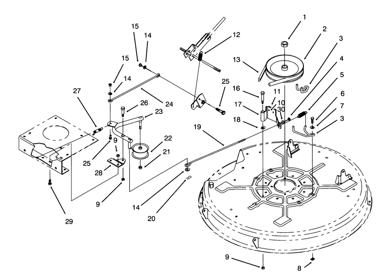 Pulley and Belt Assembly 32in Cutting Unit