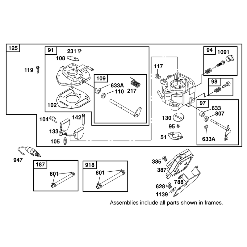 Carburetor and Fuel Pump Assembly