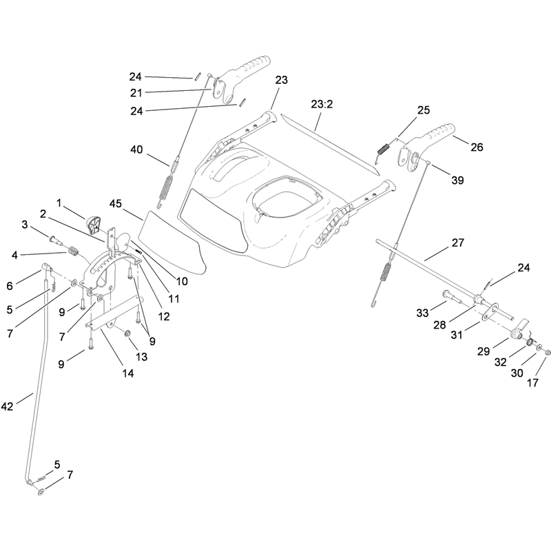 Upper Handle and Control Assembly