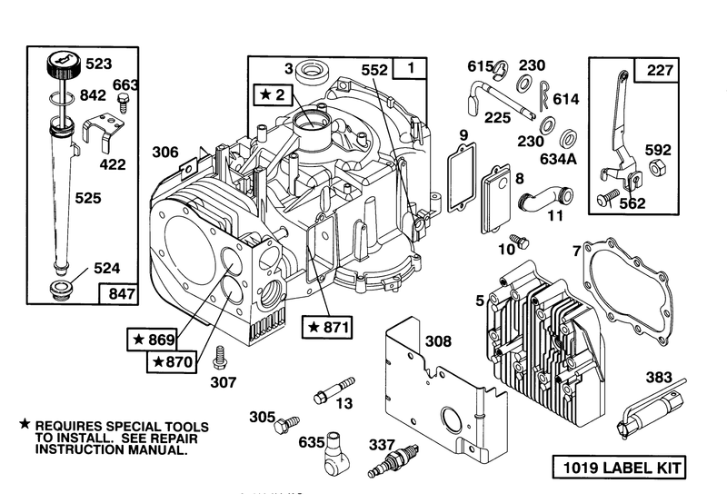 Engine Briggs and Stratton Model 286707 0452 01