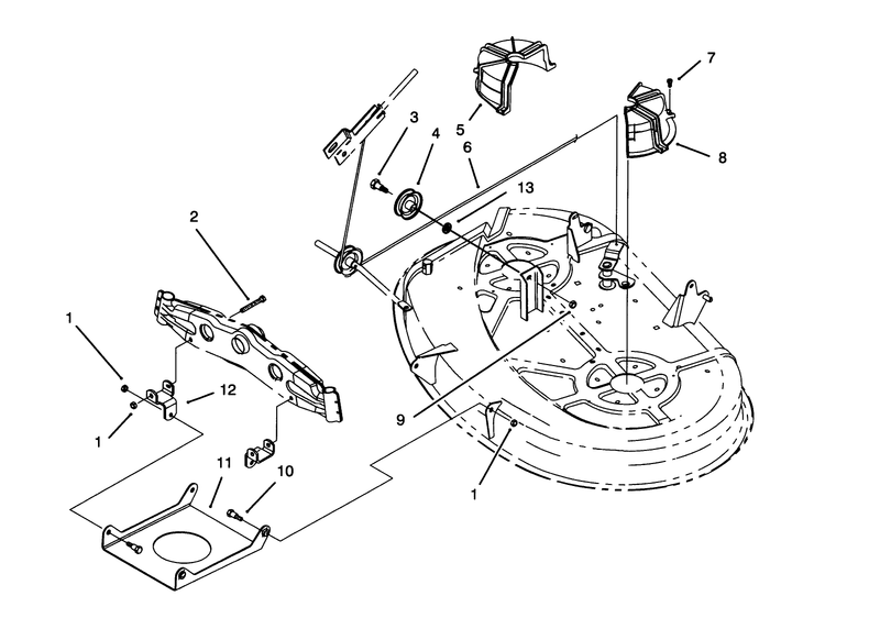 Cable and Cover Assembly 38in Cutting Unit