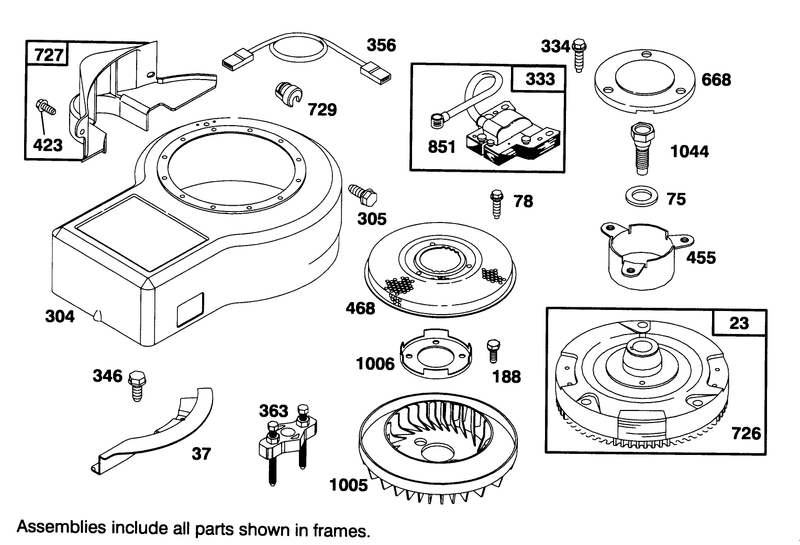 Engine Briggs and Stratton Model 282707 0119 01