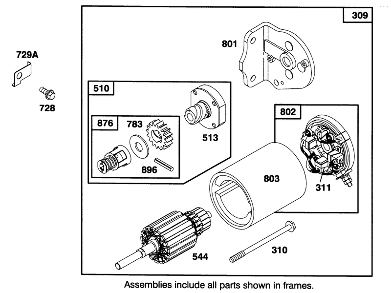 Engine Briggs and Stratton Model 282707 0119 01