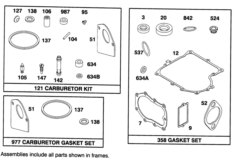Engine Briggs and Stratton Model 282707 0119 O1