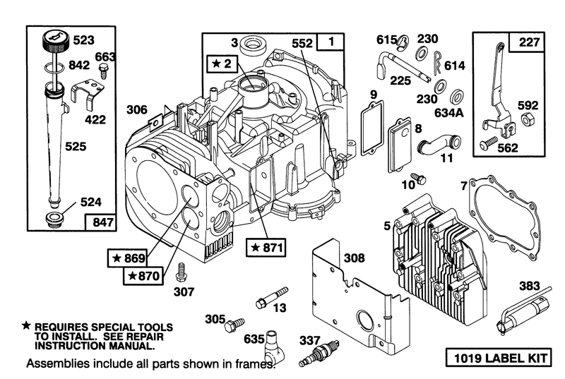 Engine Briggs and Stratton Model 283707 0156 01