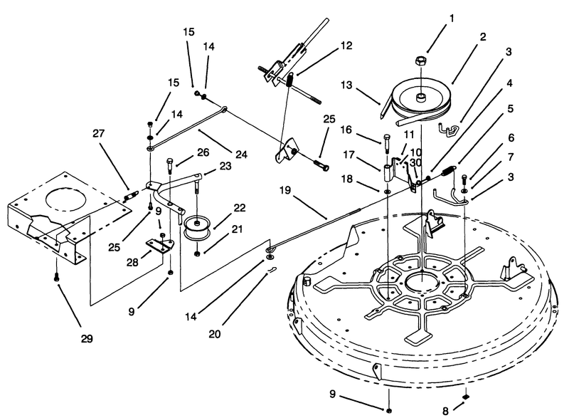 Pulley and Belt Assembly 32in Cutting Unit