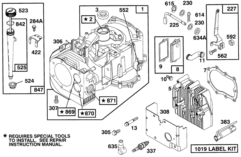 Engine Briggs and Stratton Model 282707 0119 01