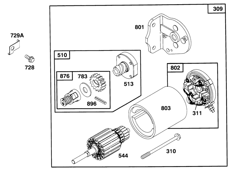 Engine Briggs and Stratton Model 282707 0119 01