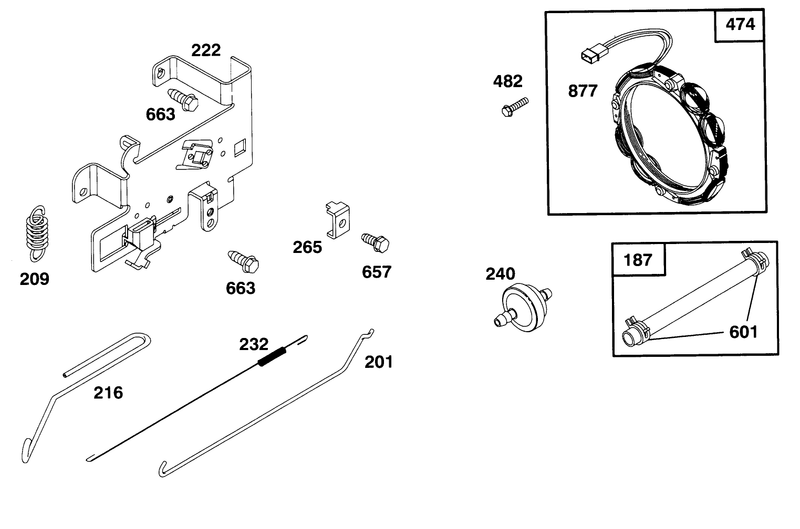 Engine Briggs and Stratton Model 282707 0119 01
