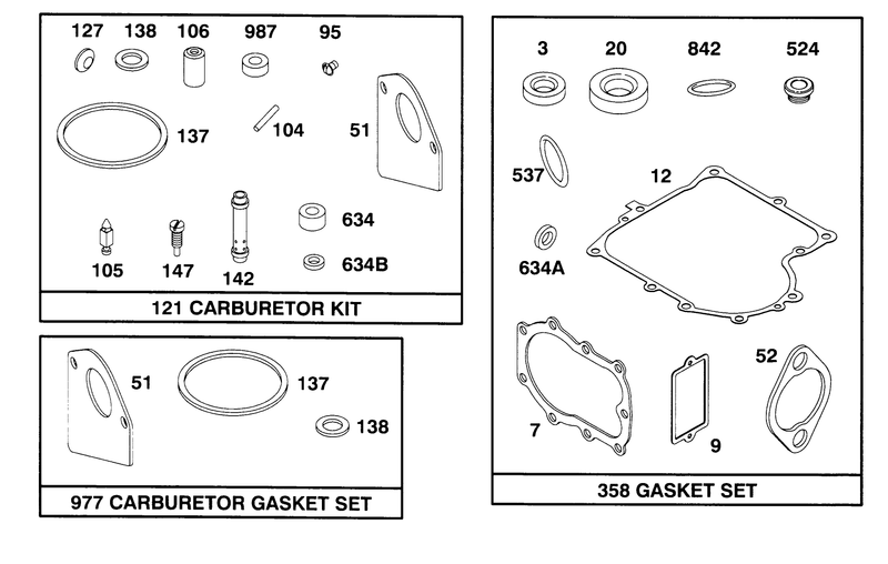 Engine Briggs and Stratton Model 282707 0119 01
