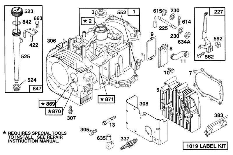 Engine Briggs and Stratton Model 283707 0156 01