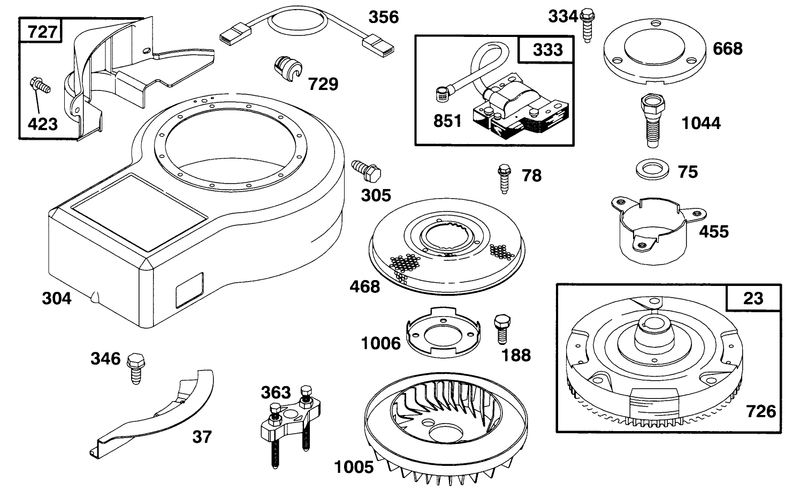 Engine Briggs and Stratton Model 283707 0156 01