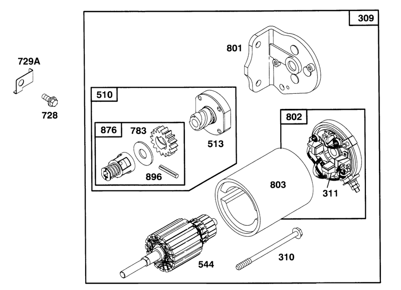 Engine Briggs and Stratton Model 283707 0156 01