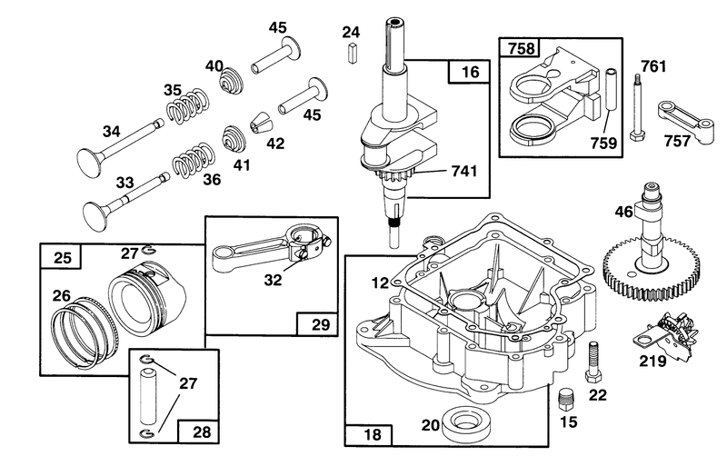 Engine Briggs and Stratton Model 282707 0119 01