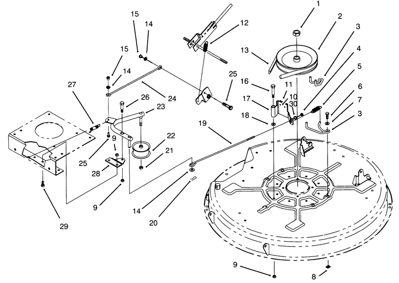 Pulley and Belt Assembly 32in Cutting Unit