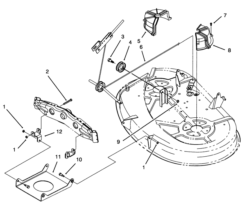 Cable and Cover Assembly 38in Cutting Unit