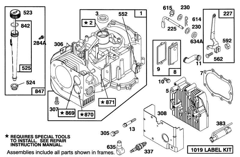 Engine Briggs and Stratton Model 286707 0453 01