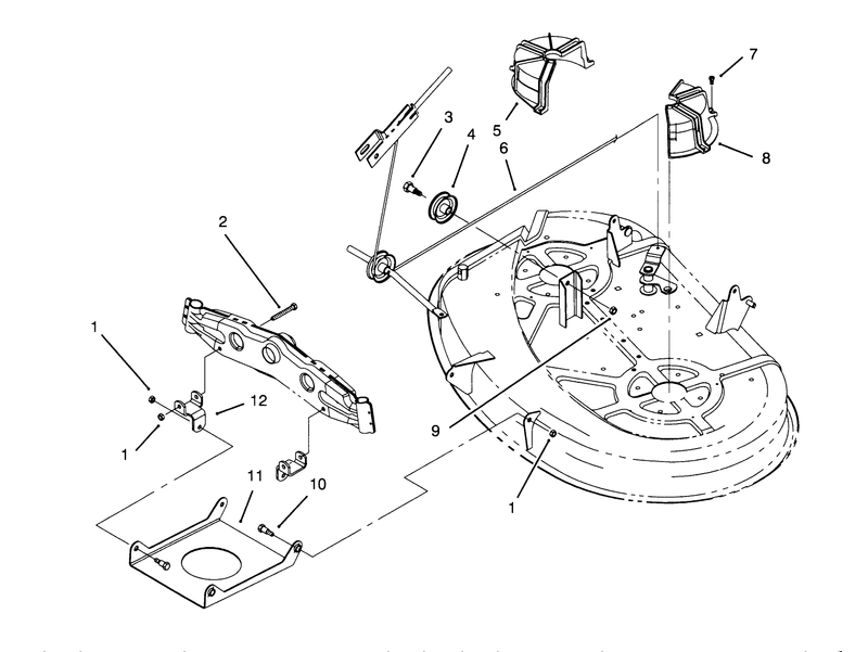 Cable and Cover Assembly 38in Cutting Unit