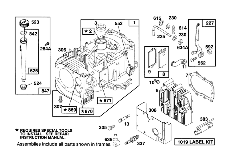 Engine Briggs and Stratton Model 286707 0453 01