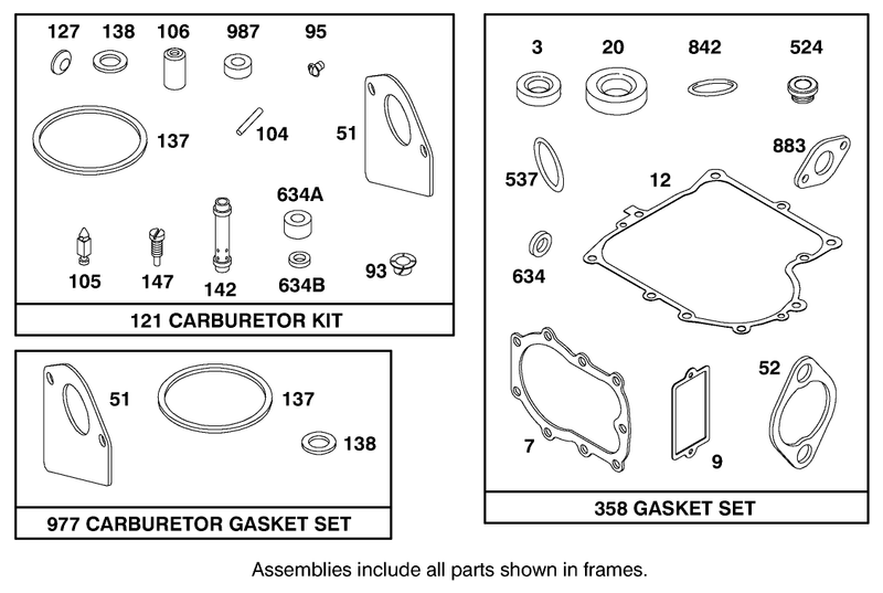 Engine Briggs and Stratton Model 28m707 0127 01