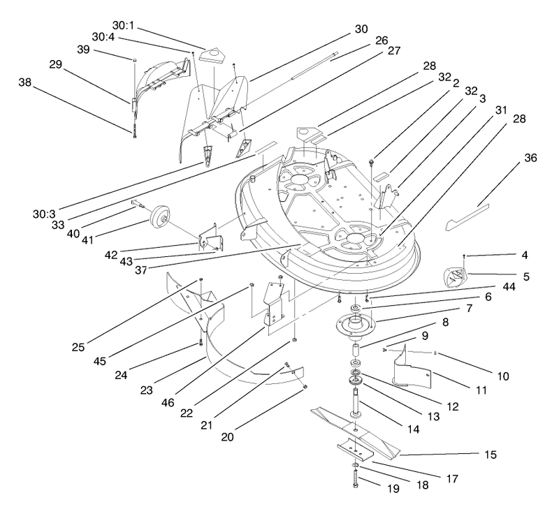 Deck Assembly 38in Cutting Unit