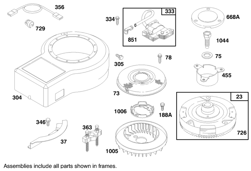 Engine Briggs and Stratton Model 28m707 0127 01