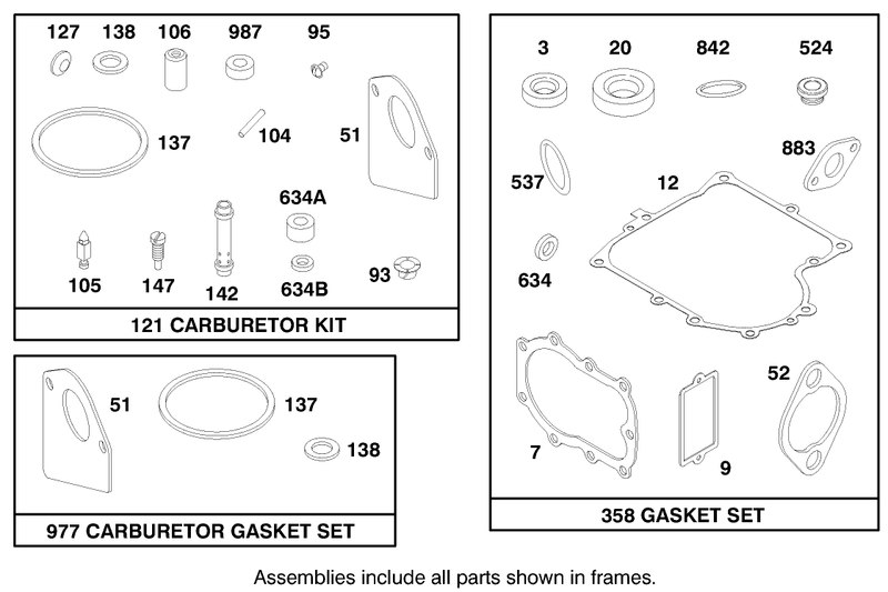 Engine Briggs and Stratton Model 28m707 0127 01
