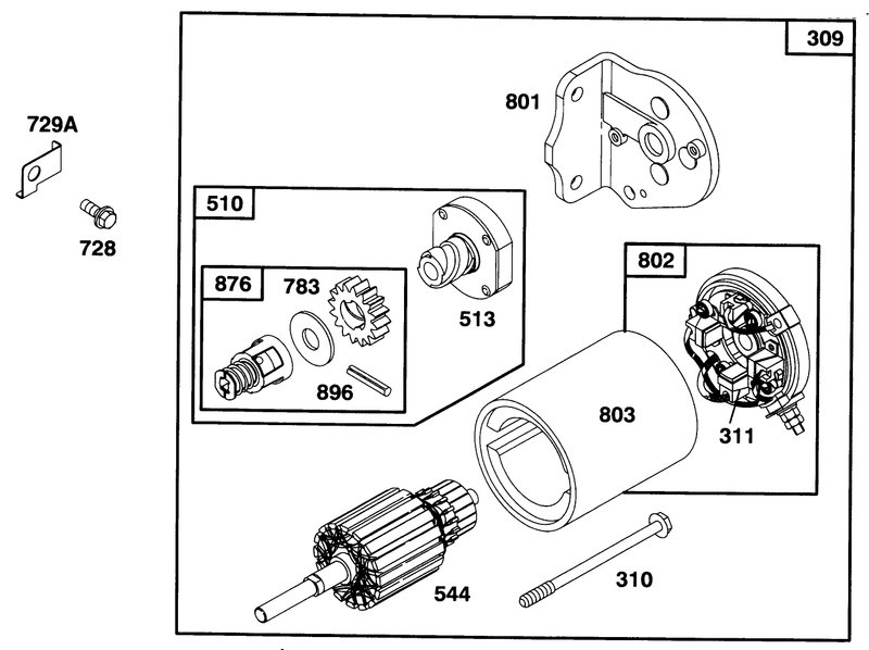Engine Briggs and Stratton Model 283707 0156 01