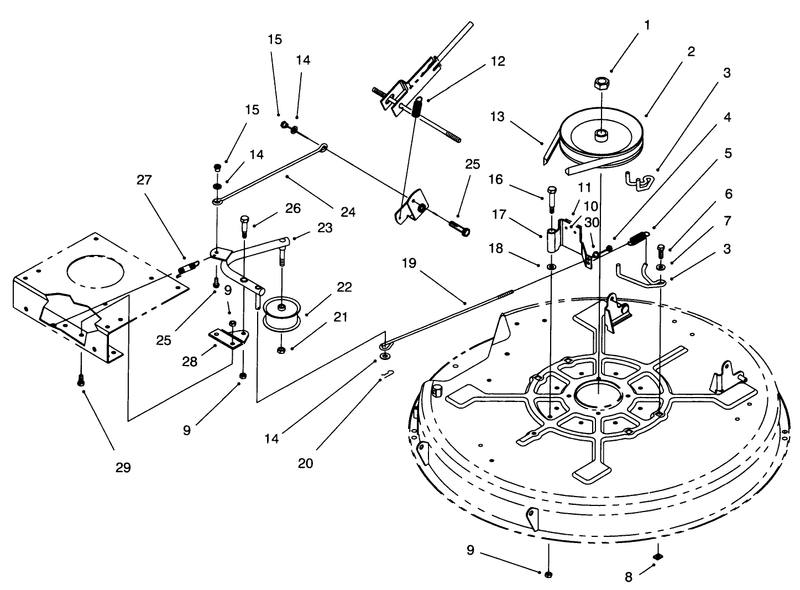 Pulley and Belt Assembly 32in Cutting Unit