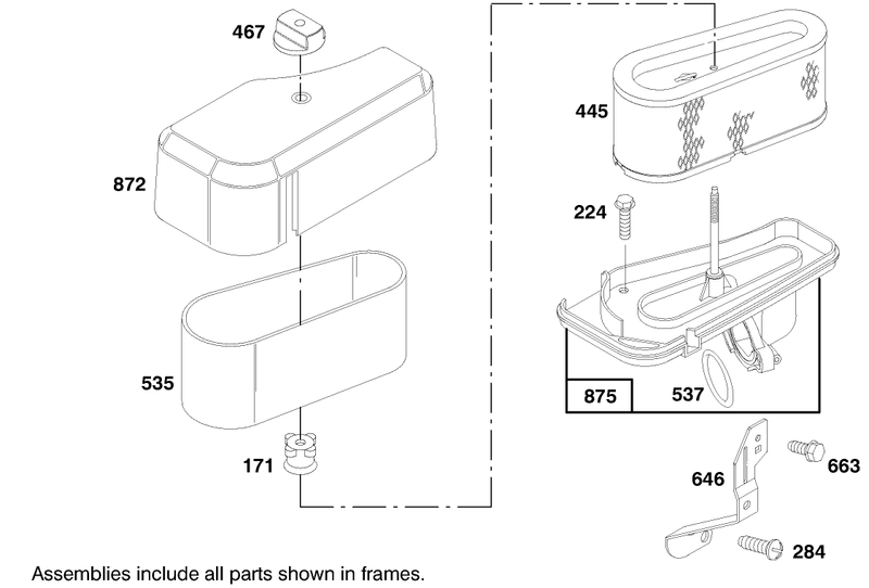 Engine Briggs and Stratton Model 283707 0156 01