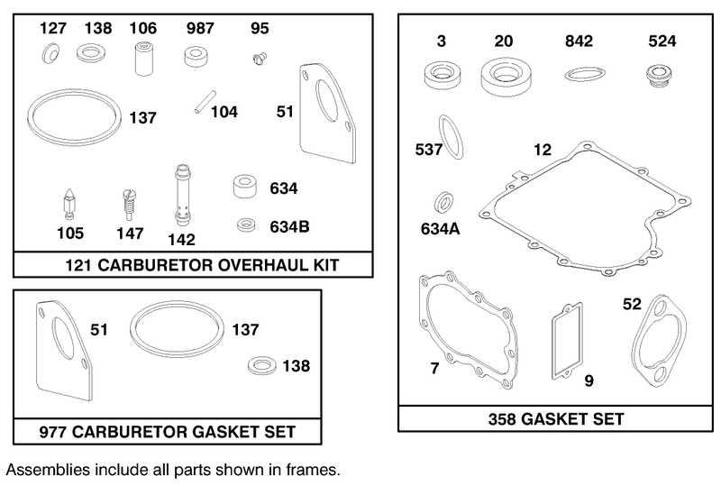 Engine Briggs and Stratton Model 283707 0156 01