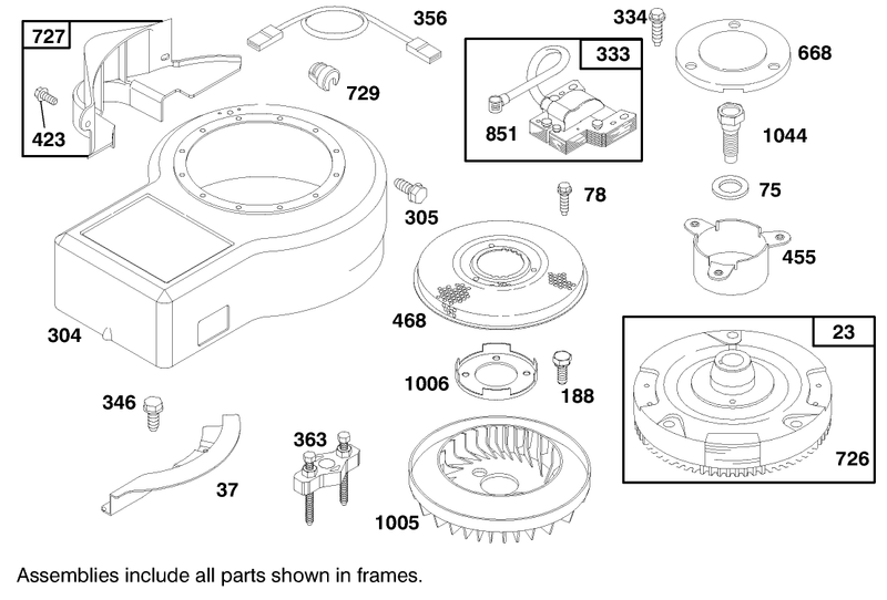 Engine Briggs and Stratton Model 283707 0156 01