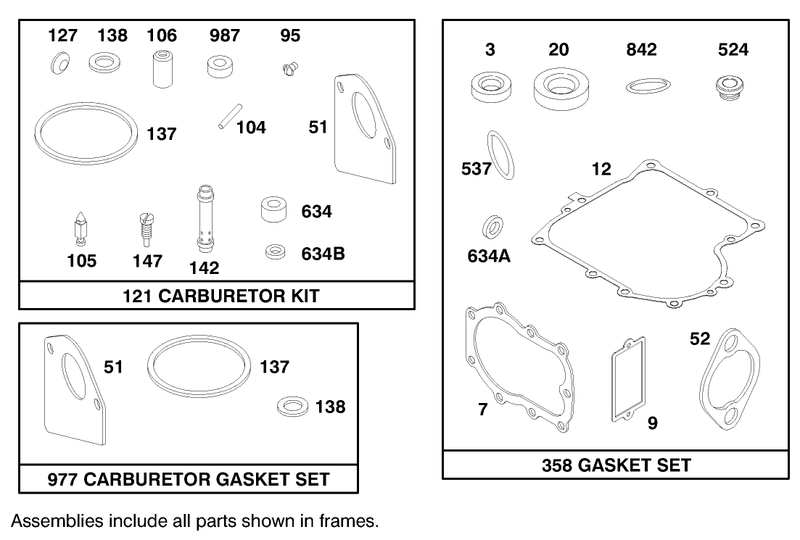 Engine Briggs and Stratton Model 282707 0119 01