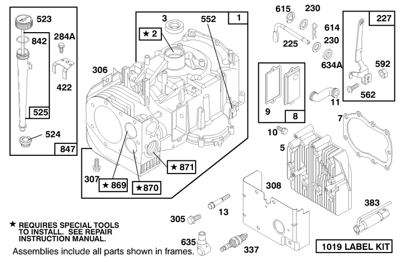 Engine Briggs and Stratton Model 282707 0119 01