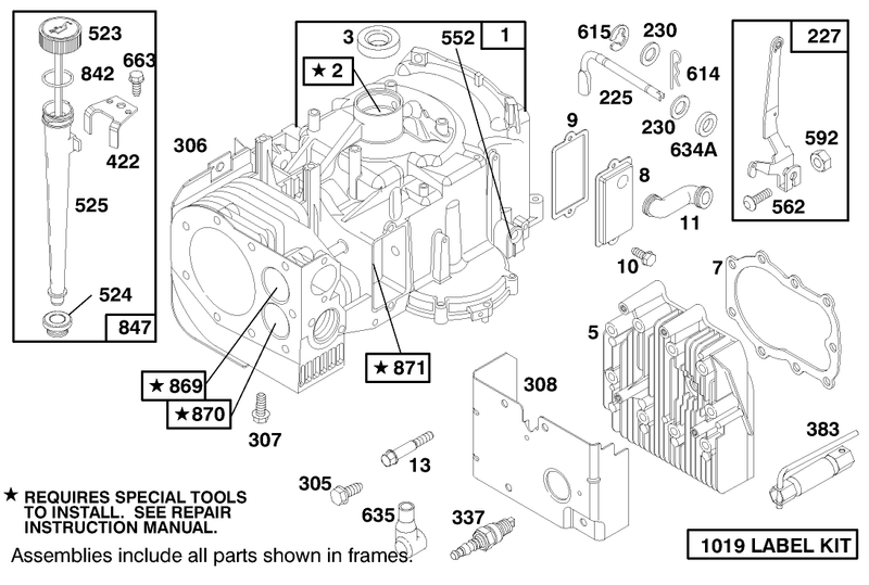 Engine Briggs and Stratton Model 283707 0156 01