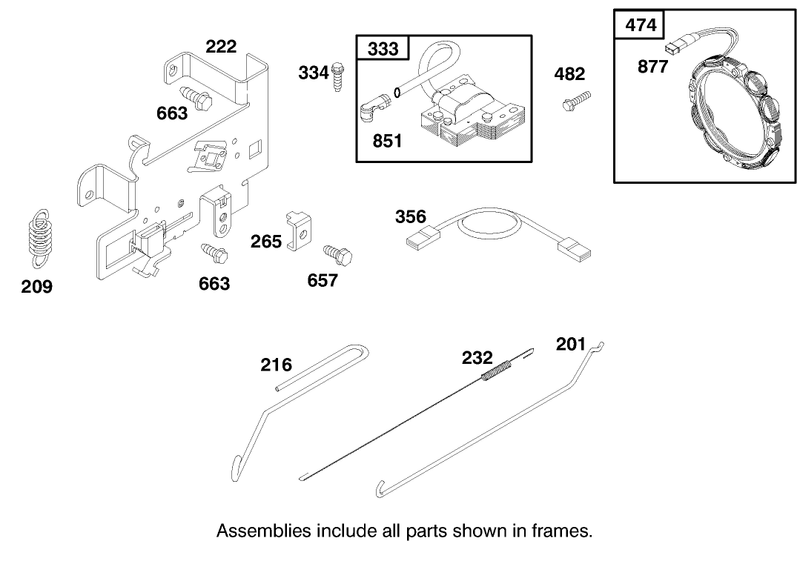 Engine Briggs and Stratton Model 284707 1148 E1