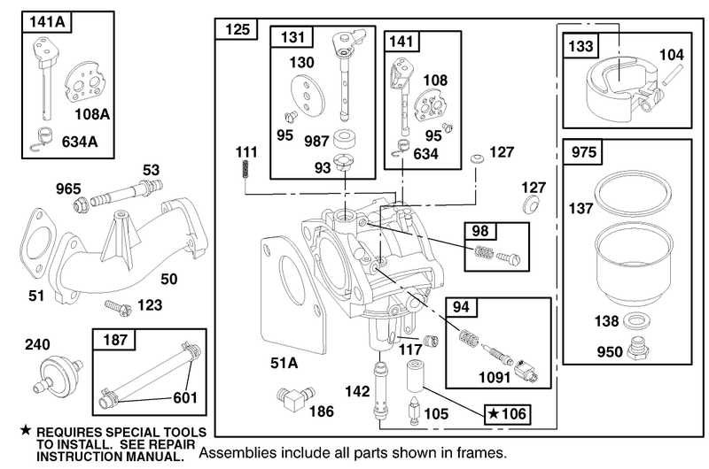 Engine Briggs and Stratton Model 284707 1148 E1
