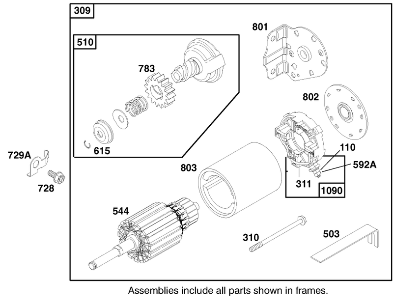 Engine Briggs and Stratton Model 284707 1148 E1