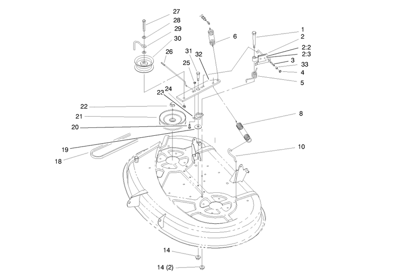 Pulley and Belt Assembly 38in Cutting Unit