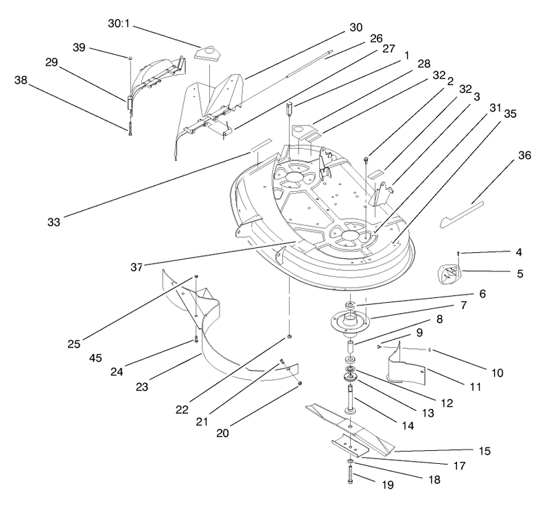 Deck Assembly 38in Cutting Unit