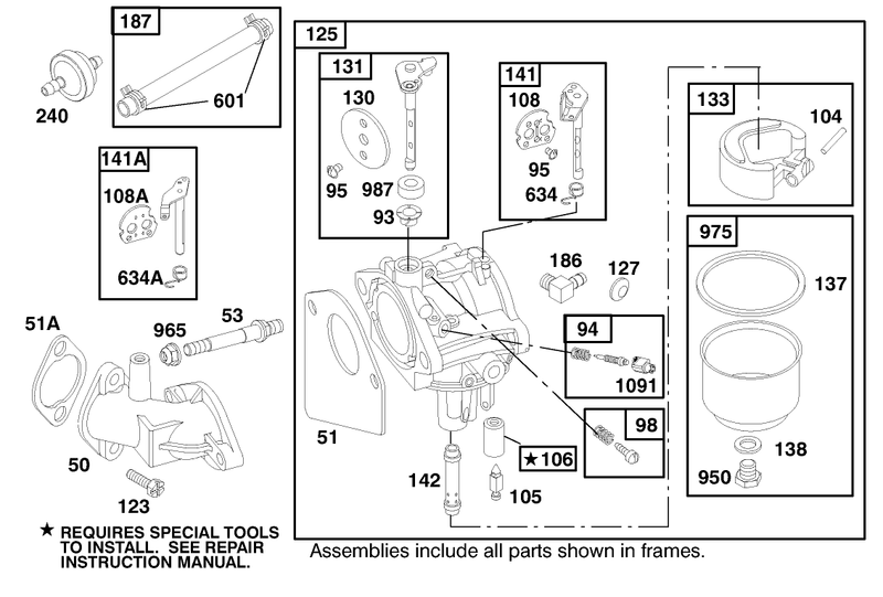 Engine Briggs and Stratton Model 28m707 1122 E1